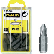 Викруткові насадки хрестові з 6-гран. хвостовиком 1/4 STANLEY, PH2Х25 мм, 1 шт. (1-68-946)