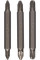 Набір двосторонніх біт Bosch PZ/PZ, 60 мм, 3 шт (2609255962)