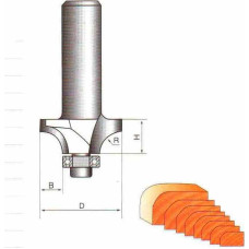 Фреза ГЛОБУС 1017 d6 R5 кромочна кальовочна (1017-d6-R5-G)