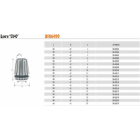 Цанга затискна ER40 D=15 DIN 6499 (ER40D15)