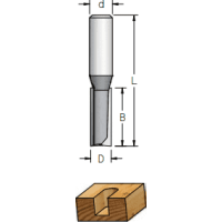 Фреза пазова двохзуба серії К-BITS  S=8 D10*32*63 (P251005K)
