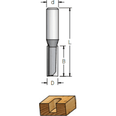 Фреза пазова двохзуба серії К-BITS  S=8 D10*32*63 (P251005K)