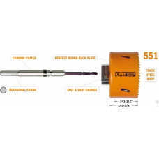 Висвердлювач Bi-Metal+ 89 mm Метал/нержавіюча сталь/чавун/ALU (551-089)