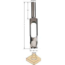 Свердло для пробок d=8 D=18 S=13 Z=4 L=140 SP RH (529.080.31)