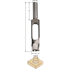 Свердло для пробок d=10 D=20 S=13 Z=4 L=140 SP RH (529.100.31)