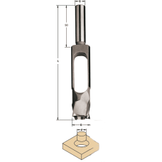 Свердло для пробок d=18 D=30 S=13 Z=4 L=140 SP RH (529.180.31)