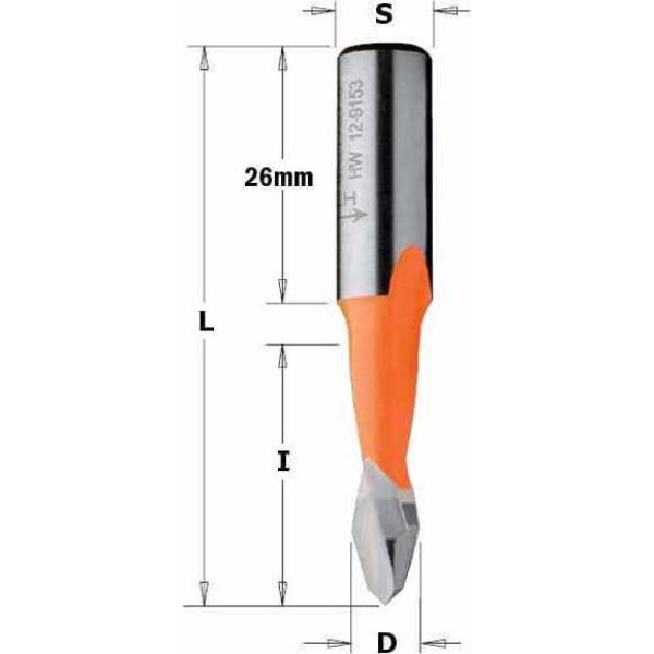Свердло P HW D=8 I=27 L=57,5 S=10x26 RH XTREME-HW (313.080.41)