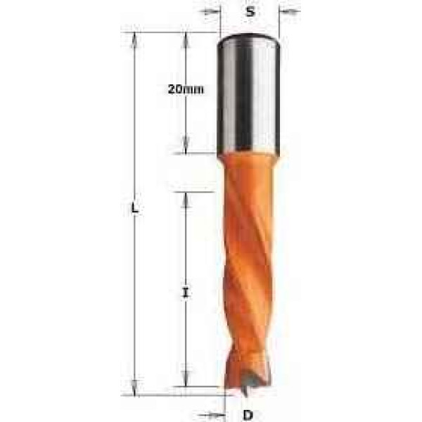 Свердло HW NP D=4 I=26 L=57,5 S=10x20 RH (308.040.11)