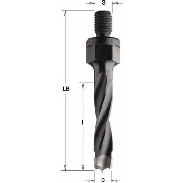 Свердло NP гвинт. хвост. HW D=5 I=43 LB=63 S=M8 LH (344.050.12)