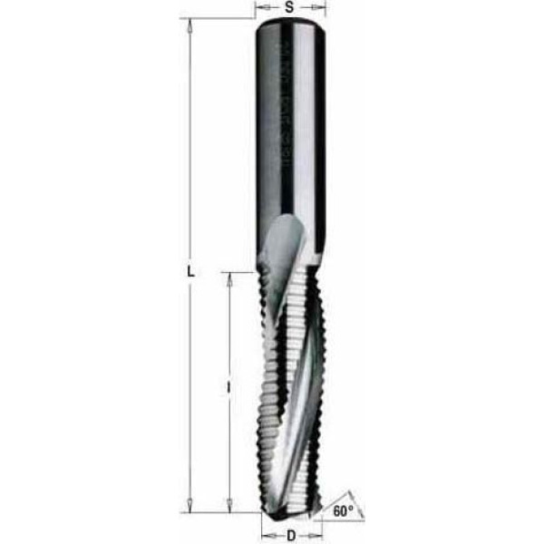 Фреза спіральна D=S=14 I=58 L=110 Z=3 чорнова обробка <60 V-Point (195.143.11)