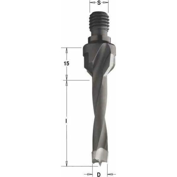 Свердло HW NP гвинт. хвост. GZ D=5 I=50 LB=65 S=M10/11x4 LH (330.050.12)