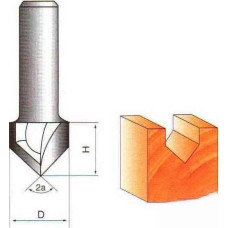 Фреза ГЛОБУС 1004 d6 D13 пазова v-образна (1004-d6-D13-G)