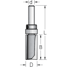 PF41605 Фреза обгонна з верхнім підшипником S=8 D=16x25x67 (PF41605)