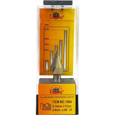 Фреза ГЛОБУС 1004 Z1 45ºD14 пазова v-образна (1004-Z1-45º-D14-G)