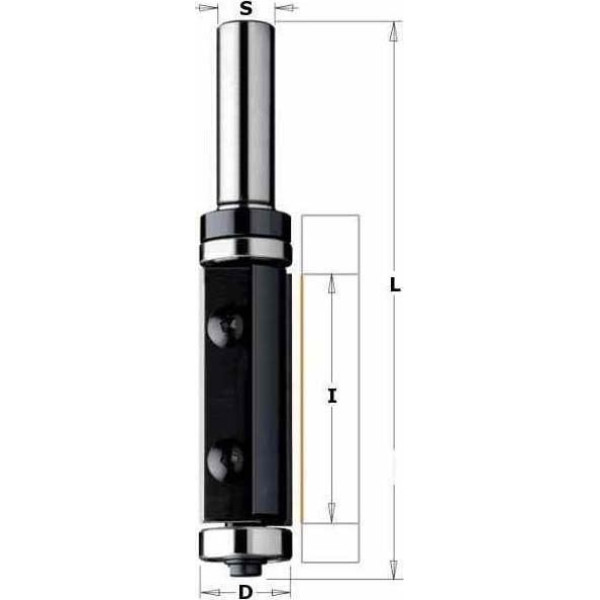 Фреза HM D=19 I=60 L=120 S=12 Z=2 верхній+нижній підшипники (657.995.11B)