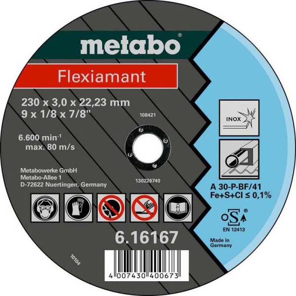 Flexiamant 180x3,0x22,23 Inox, TF 41 (616163000)