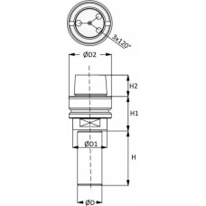Патрон HSK63F з хвостовиком D=20 H=070 H2=25 H1=42 D=20 H=70 D1=35 (H6FAPF20.70)