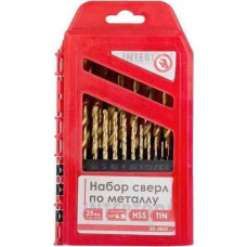 Набір свердл по металу DIN388, HSS 25 шт (1.0-13.0), покриття Ti (SD-0025)
