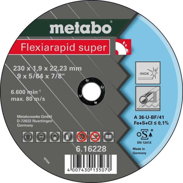 Flexiarapid super 230x1,9x22,23 Inox, TF 41 (616228000)