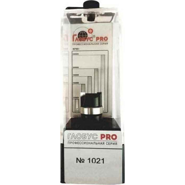 Фреза ГЛОБУС 1021 PRO Z2 D16 I10 d8x40 T.L.50 підшипник 16x8x5 кромочна пряма з нижнім підшипником (1021-PRO-D16X10-G)