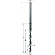 Свердло ANUBA 11 d=4,8 D-S=5,7 I1=17 I2=60 LB=76 l=145 (515.110.51)
