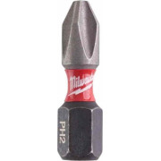 Біта SHOCKWAVE MILWAUKEE, PH2, 25мм, (1шт) (4932430853)