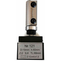 Фреза ГЛОБУС 121 PRO Z2 D21 I63 d 12 T.L.110 кромочна пряма з верхнім підшипником (121-PRO-D21X63-G)