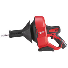 Акумуляторна прочисна машина MILWAUKEE M12 BDC8-202C (трос, внутрішній барабан,2 акумул. Х 2Аг, ємність для зберігання) (4933451633)