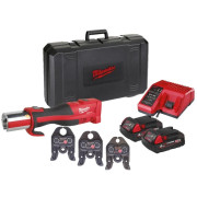 Обжимник гідравлічний акумуляторний для труб MILWAUKEE, M18 BLHPT-202C V-SET (+ЗП,2ак.Х2Аг,V-кліщі,кейс) (4933451134)