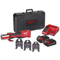 Обжимник гідравлічний акумуляторний для труб MILWAUKEE, M18 BLHPT-202C V-SET (+ЗП,2ак.Х2Аг,V-кліщі,кейс) (4933451134)