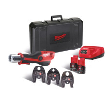 Обжимник гідравлічний акумуляторний для труб MILWAUKEE, M12 HPT-202C M-SET (+зар.пр.,2ак.Х2Аг,M-кліщі,кейс) (4933443095)