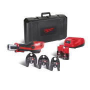 Обжимник гідравлічний акумуляторний для труб MILWAUKEE M12 HPT-202C U-SET (+зар.пр.,2ак.Х2Аг,U-кліщі,кейс) (4933443110)