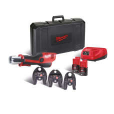 Обжимник гідравлічний акумуляторний для труб MILWAUKEE M12 HPT-202C U-SET (+зар.пр.,2ак.Х2Аг,U-кліщі,кейс) (4933443110)