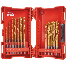 Набір свердл по металу RedHEX HSS-G TiN MILWAUKEE, (19шт) (48894760)
