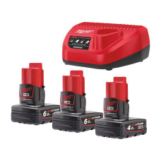 Енергокомплект акумуляторний M12 NRGO1-643 M12 NRG Kit Outdoor IN2 (B6 2шт+B4 1шт +зар.пристр. С12С) (4932492932)
