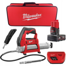 Шприц для змазки MILWAUKEE M12 GG-401B (Li-Ion 4Ач) 4933441675 (+ заряд. пристрій, 1 акум., в сумці (4933441675)