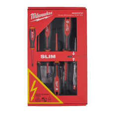 Набір викруток MILWAUKEE, VDE діелектричних (5шт), (SL3/SL4/PZ1/PZ2 / викрутка-тестер) (4932478737)