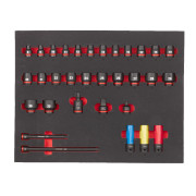 Ложемент з головками ShW 1/2'' STD MILWAUKEE, (32шт) (45х536х417мм) для візків (4932493392)