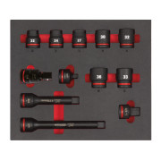 Ложемент з головками ShW 3/4'' STD MILWAUKEE, (12шт) (45х536х417мм) для візків (4932493396)