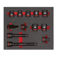 Ложемент з головками ShW 3/4'' STD MILWAUKEE, (12шт) (45х536х417мм) для візків (4932493396)