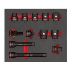 Ложемент з головками ShW 3/4'' STD MILWAUKEE, (12шт) (45х536х417мм) для візків (4932493396)