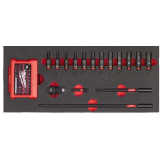 Ложемент з бітами та головками 1/4'' SHOCKWAVE MILWAUKEE, (17шт) (45х175,8х417мм) для візків (4932493386)