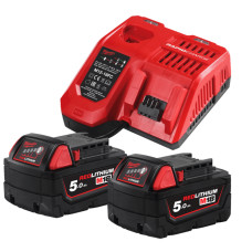 Аккумулятор Li-Ion M18 NRG-502С (В5 2шт; з/у M12-18FC) MILWAUKEE (4933471980)