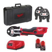 Обжимник гідравлічний акумуляторний для труб MILWAUKEE M12 HPT-202C V-SET2 (+ЗП,2акумХ2Аг,V-кліщі,кейс) (4933459382)