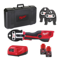 Обжимник гідравлічний акумуляторний для труб MILWAUKEE M12 HPT-202C V-SET2 (+ЗП,2акумХ2Аг,V-кліщі,кейс) (4933459382)