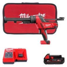 Пістолет для герметиків акумуляторний MILWAUKEE, C18 PCG/310C-201В, 310мл (+тримач картріджа, в сумці для інструментів) (4933441310)
