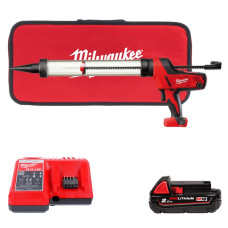 Пістолет для герметиків акумуляторний MILWAUKEE C18 PCG/600T-201B 600 мл 4933441808 (+1 акумулятор, зарядний пристрій, пластиков (4933441808)
