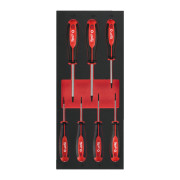 Ложемент з викрутками MILWAUKEE з тригранною рукояткою, TORX (7шт) (45х175,8х417мм) для візків (4932492391)