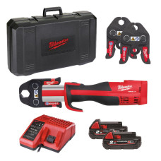 Обжимник гідравлічний акумуляторний для труб MILWAUKEE, M18 BLHPT-202C TH-SET (+ЗП,2ак.Х2Аг,TH-кліщі,кейс) (4933451135)