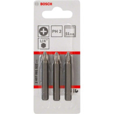 Біта Bosch Extra-Hart PH2, 51 мм, 3 шт (2607001522)